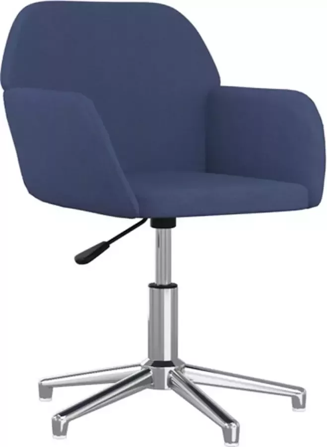 VidaXL -Kantoorstoel-draaibaar-stof-blauw - Foto 2