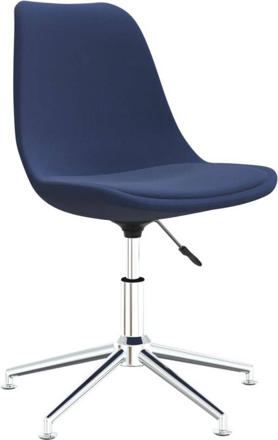 VidaXL -Kantoorstoel-draaibaar-stof-blauw - Foto 1