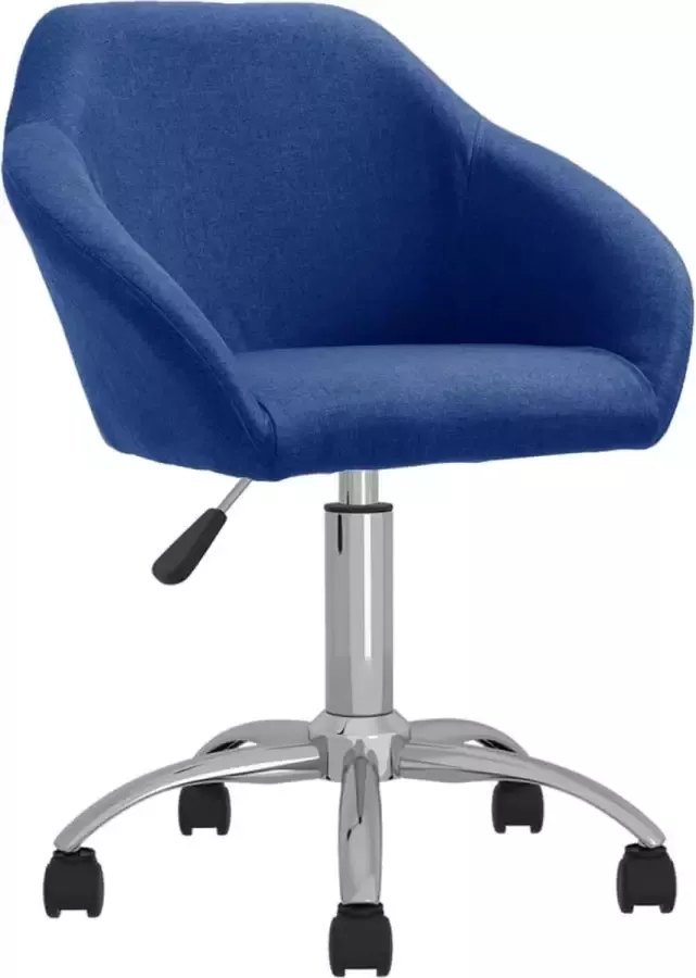 VidaXL Kantoorstoel draaibaar stof blauw - Foto 1
