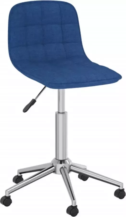 VidaXL Kantoorstoel draaibaar stof blauw - Foto 2