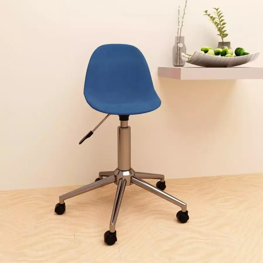 VIDAXL Kantoorstoel draaibaar stof blauw - Foto 1