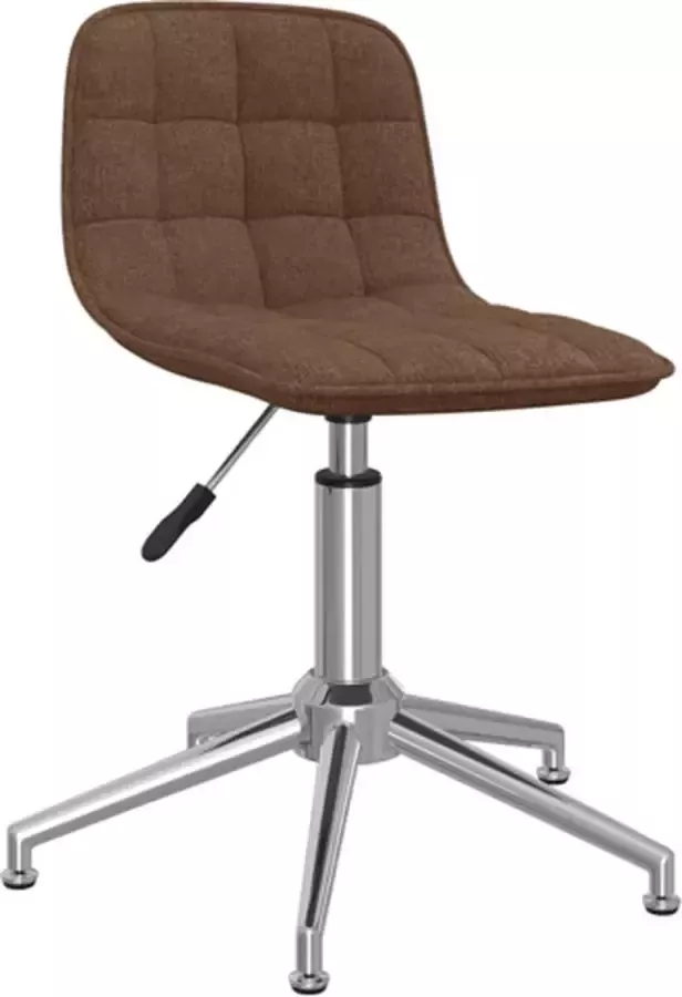VIDAXL Kantoorstoel draaibaar stof bruin - Foto 2