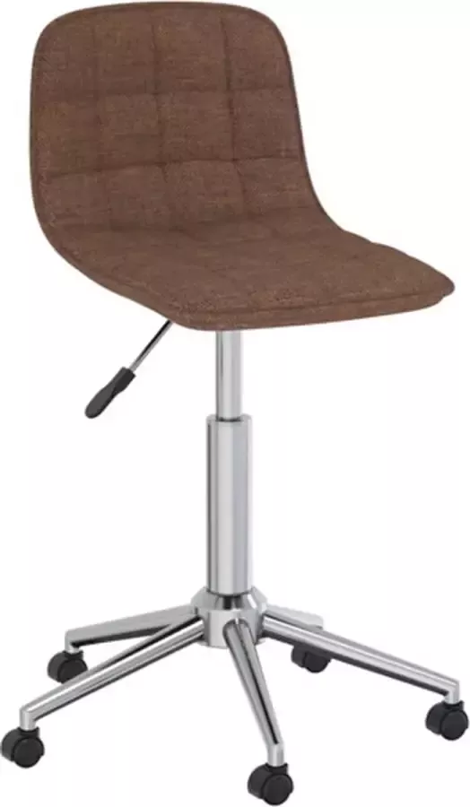 VIDAXL Kantoorstoel draaibaar stof bruin - Foto 1