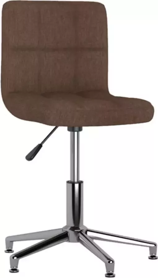 VIDAXL Kantoorstoel draaibaar stof bruin - Foto 2