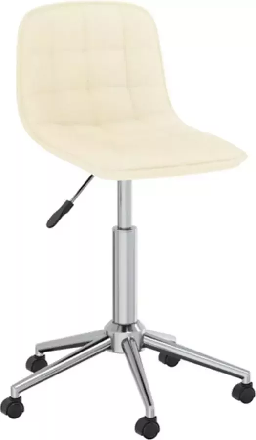 VIDAXL Kantoorstoel draaibaar stof crèmekleurig - Foto 1