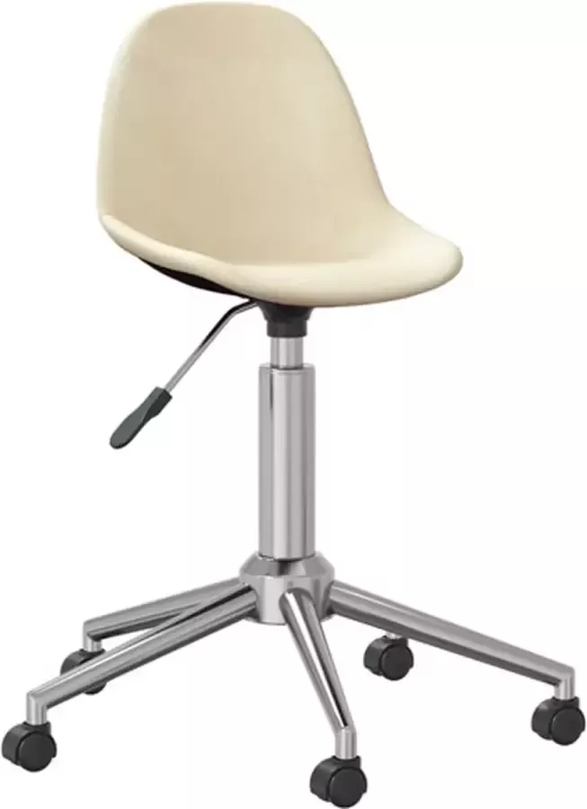 VIDAXL Kantoorstoel draaibaar stof crèmekleurig - Foto 3