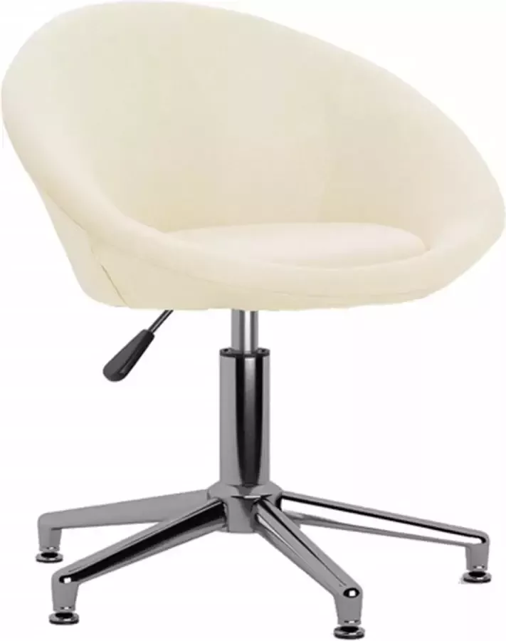 VIDAXL Kantoorstoel draaibaar stof crèmekleurig - Foto 1