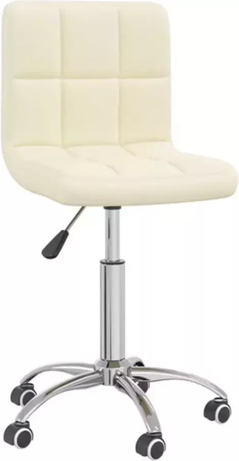 VidaXL Kantoorstoel draaibaar stof crèmekleurig - Foto 3