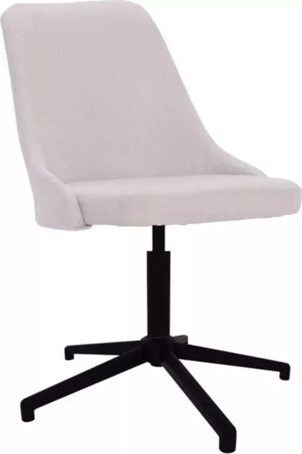 VIDAXL Kantoorstoel draaibaar stof crèmekleurig - Foto 2