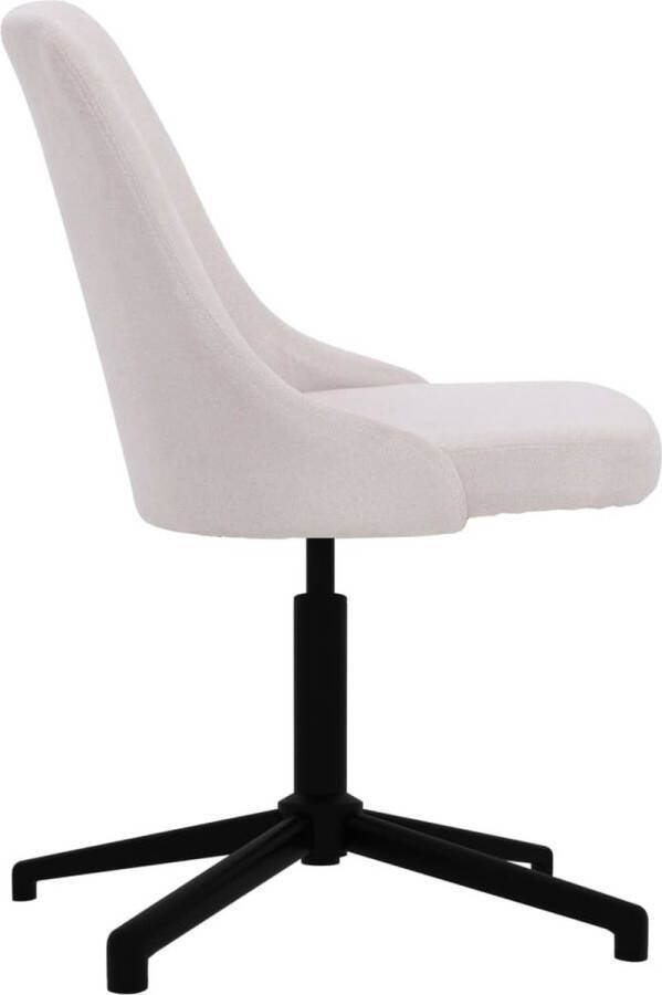VIDAXL Kantoorstoel draaibaar stof crèmekleurig