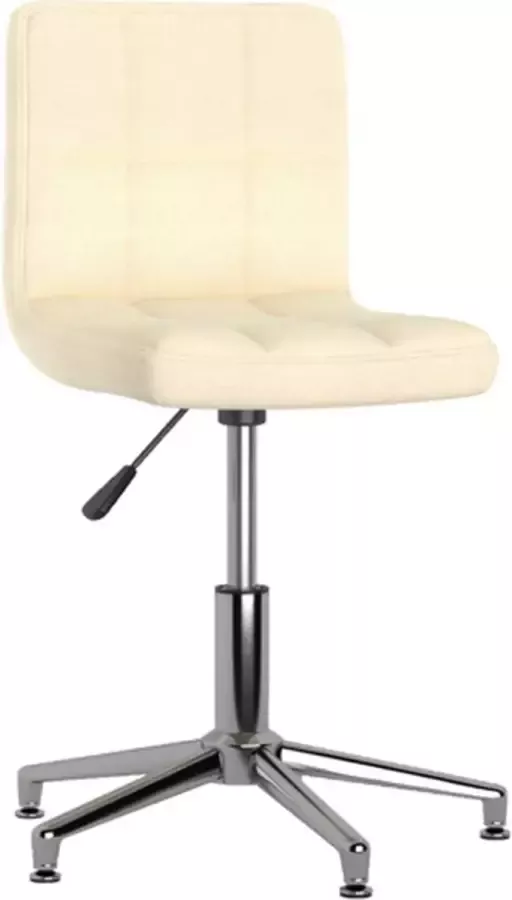 VIDAXL Kantoorstoel draaibaar stof crèmekleurig - Foto 2