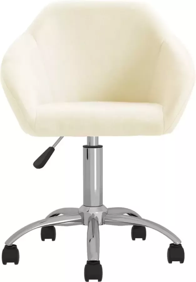 VidaXL Kantoorstoel draaibaar stof crèmekleurig - Foto 2