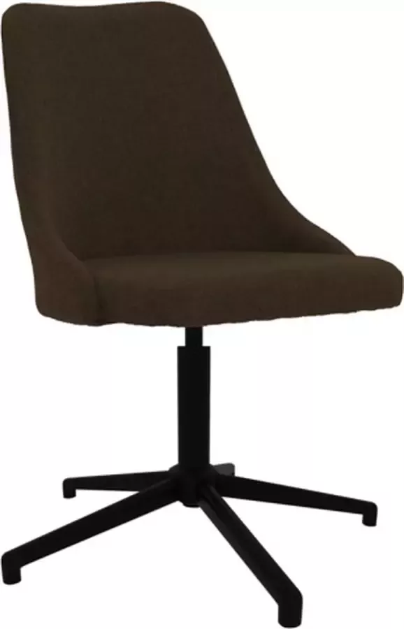 VIDAXL Kantoorstoel draaibaar stof donkerbruin - Foto 1