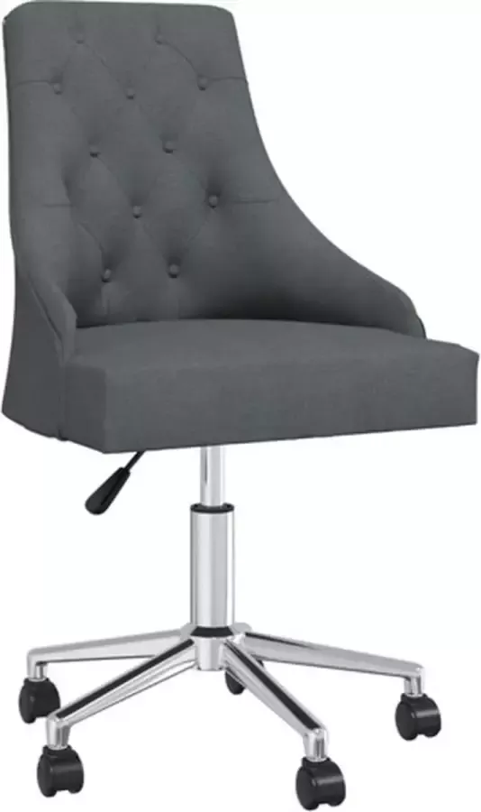VidaXL -Kantoorstoel-draaibaar-stof-donkergrijs - Foto 2