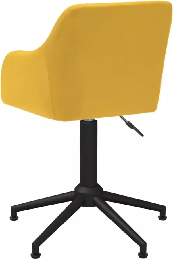 VIDAXL Kantoorstoel draaibaar stof geel