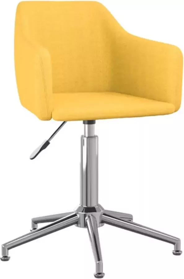 VIDAXL Kantoorstoel draaibaar stof geel - Foto 3