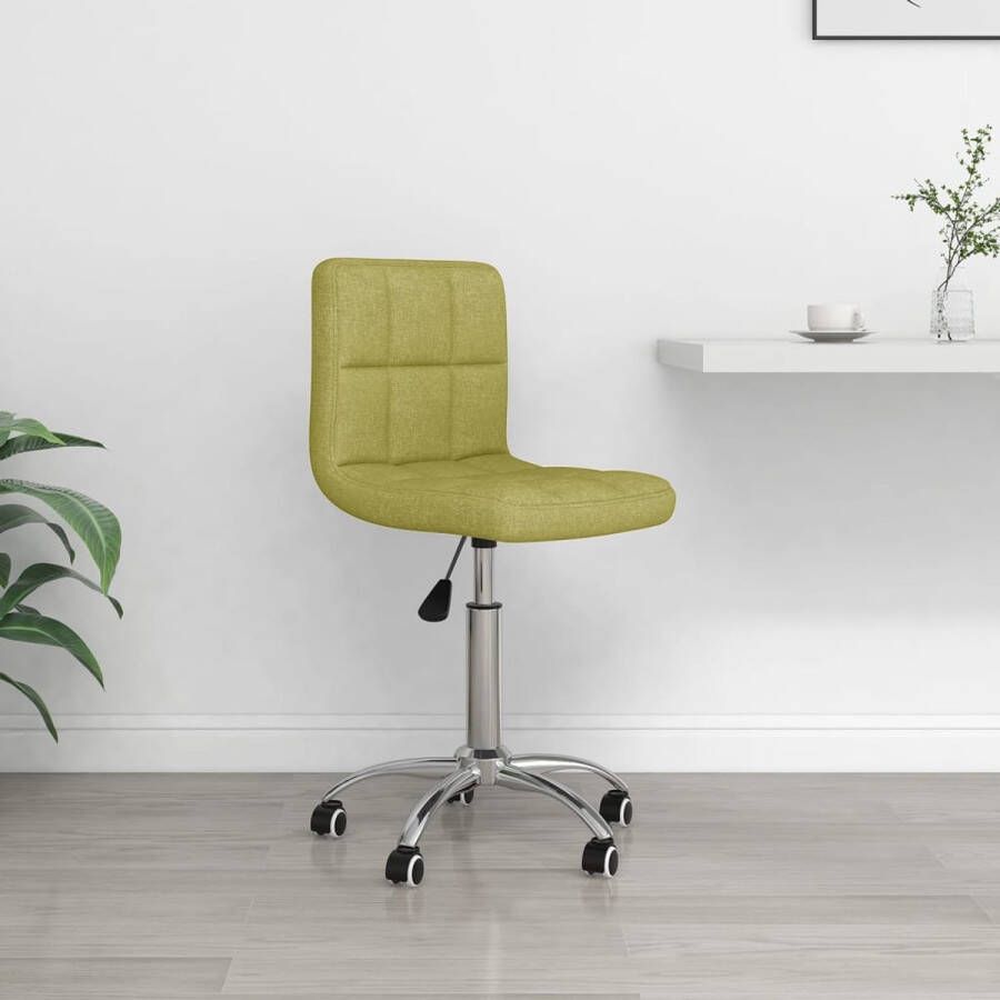 VIDAXL Kantoorstoel draaibaar stof groen - Foto 3