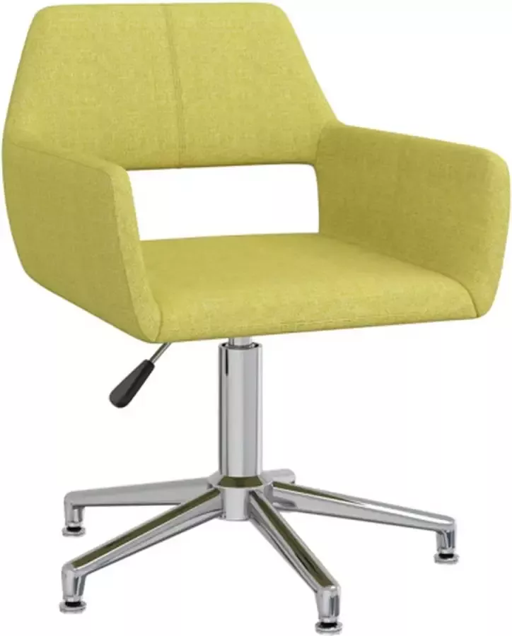VidaXL Kantoorstoel draaibaar stof groen - Foto 1