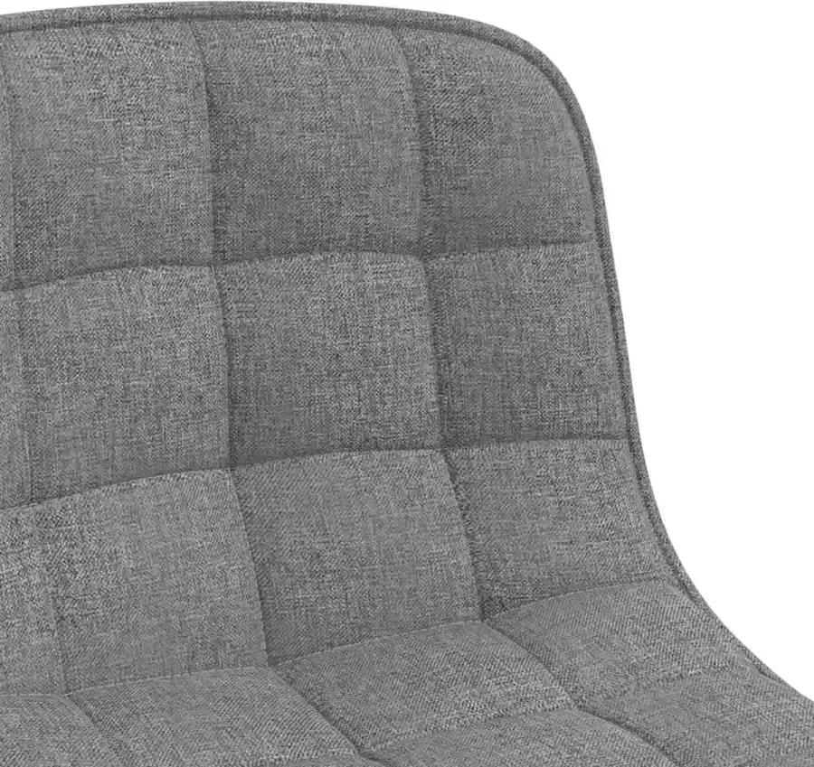 VIDAXL Kantoorstoel draaibaar stof lichtgrijs - Foto 1