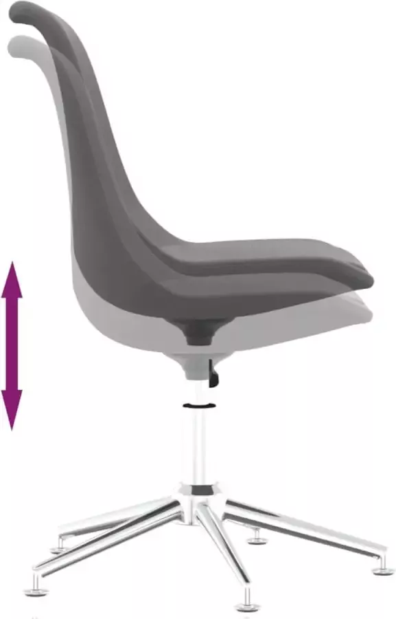 VidaXL -Kantoorstoel-draaibaar-stof-lichtgrijs - Foto 3