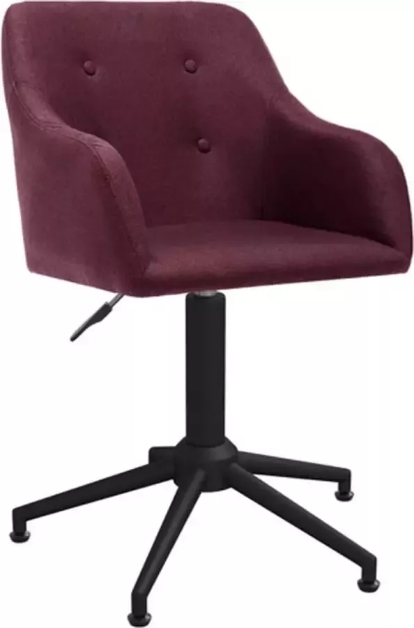 VIDAXL Kantoorstoel draaibaar stof paars - Foto 2