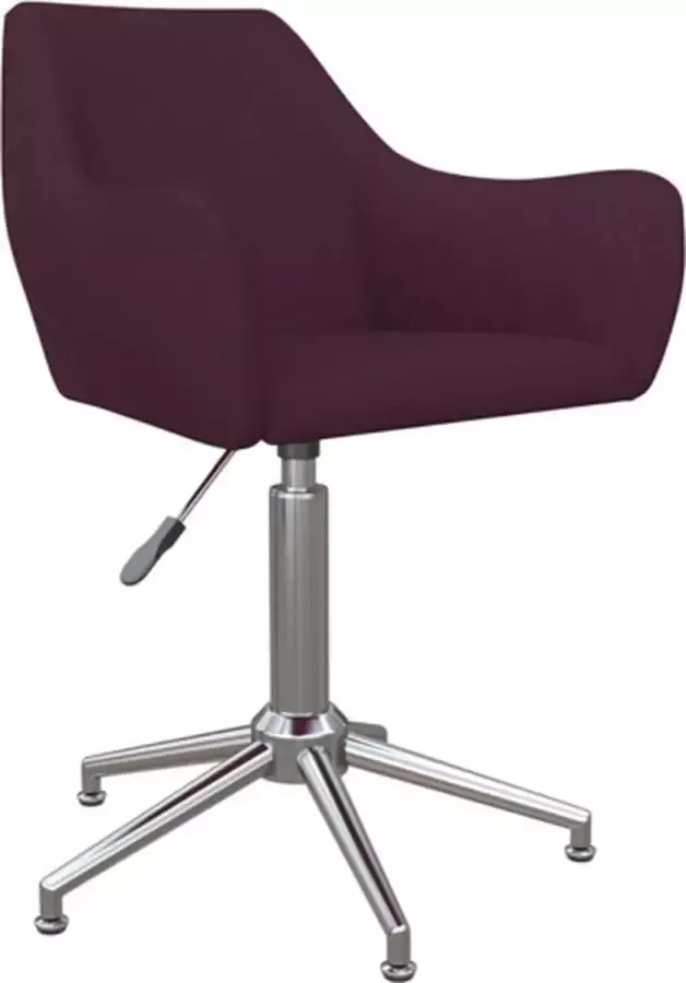 VIDAXL Kantoorstoel draaibaar stof paars - Foto 1