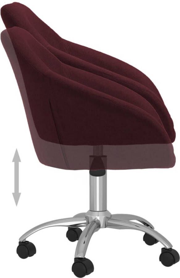 VIDAXL Kantoorstoel draaibaar stof paars - Foto 1