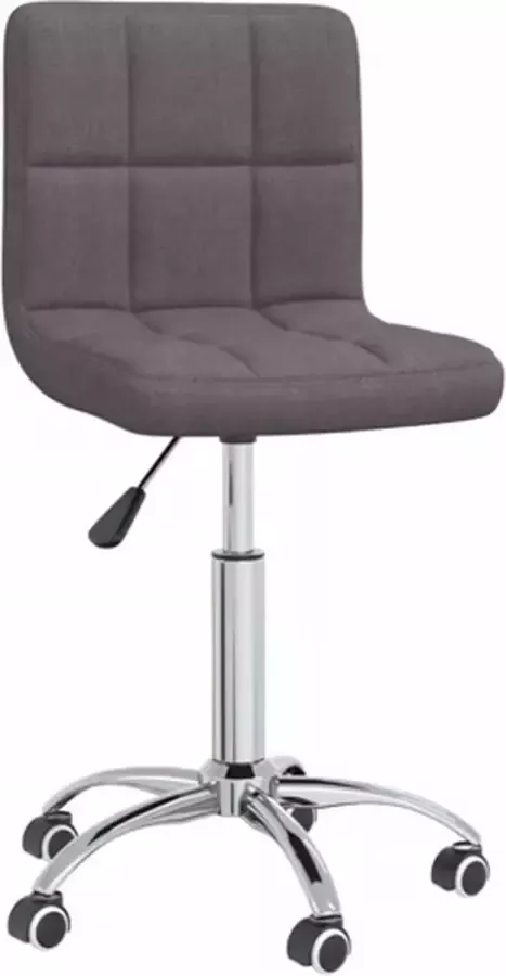 VidaXL Kantoorstoel draaibaar stof taupe - Foto 2