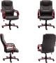 VidaXL Kantoorstoel echt leer bruin Bureaustoel Bureaustoelen Computer Stoel Computer Stoelen - Thumbnail 1