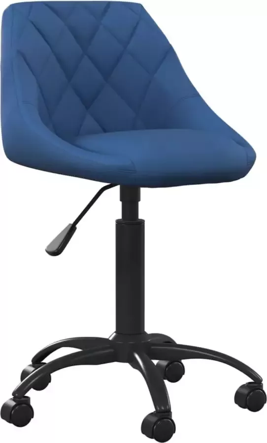 VidaXL Kantoorstoel fluweel blauw