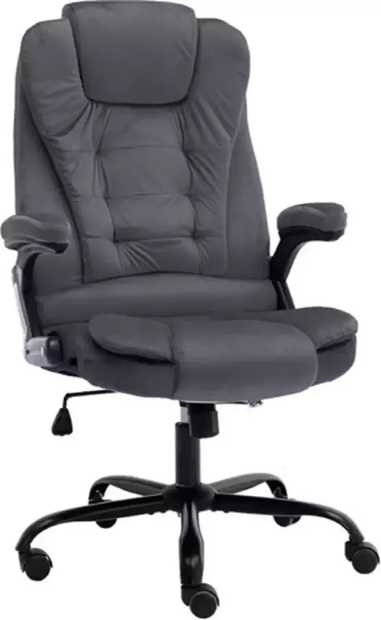 VidaXL Kantoorstoel fluweel donkergrijs - Foto 2