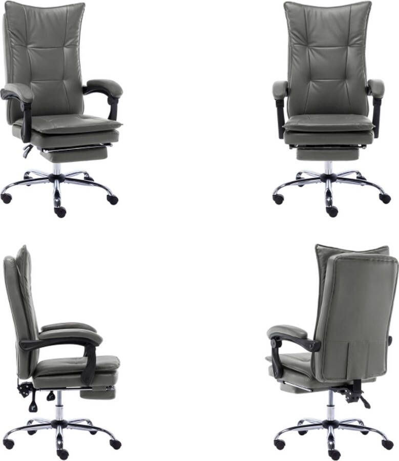 VidaXL Kantoorstoel kunstleer antraciet Bureaustoel Bureaustoelen Computer Stoel Computer Stoelen