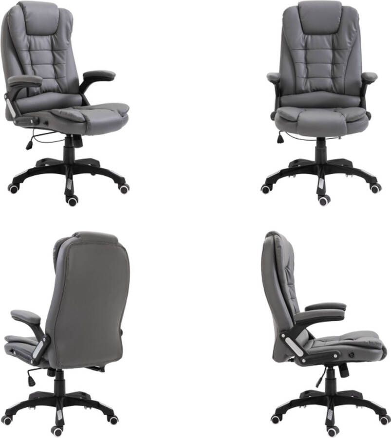 VidaXL Kantoorstoel kunstleer antraciet Bureaustoel Bureaustoelen Computer Stoel Computer Stoelen