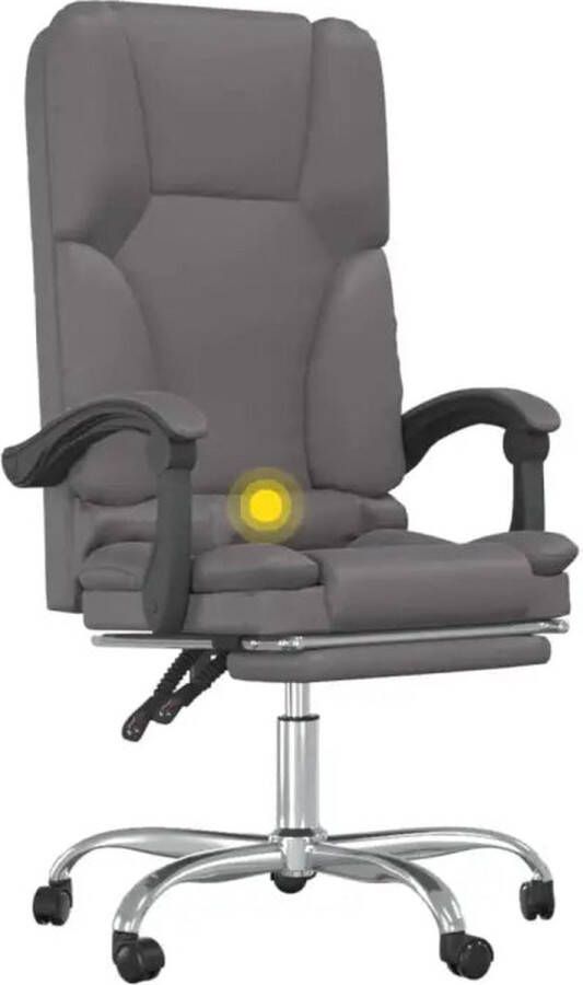 VidaXL -Kantoorstoel-massage-verstelbaar-kunstleer-bruin - Foto 3