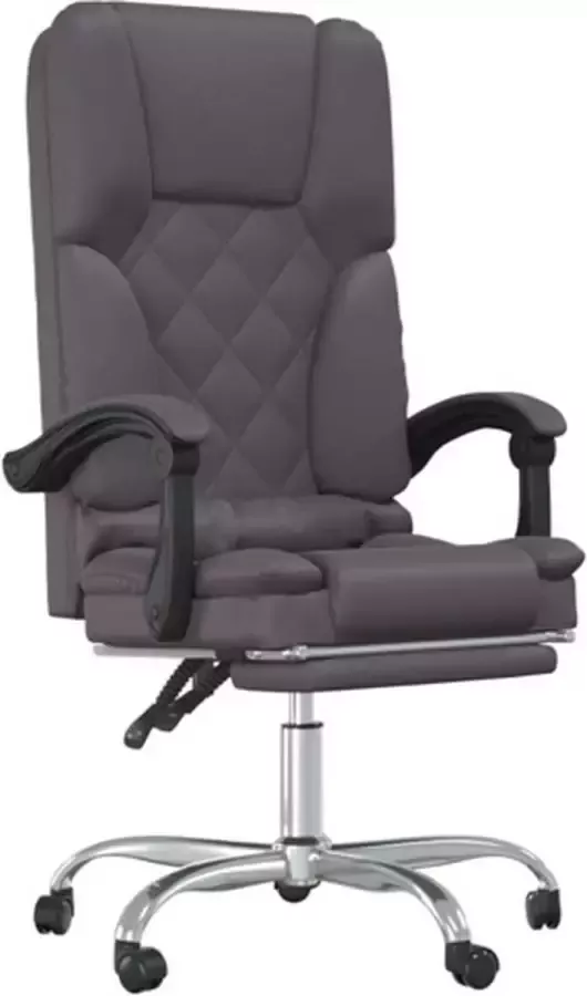VidaXL -Kantoorstoel-massage-verstelbaar-kunstleer-grijs - Foto 3