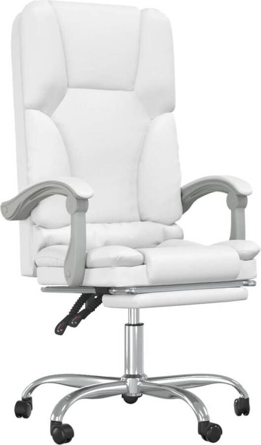 VidaXL -Kantoorstoel-massage-verstelbaar-kunstleer-wit - Foto 2