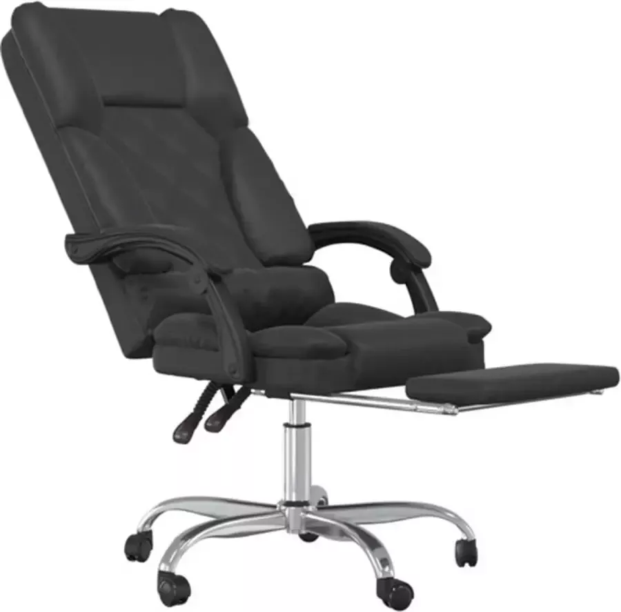 VidaXL -Kantoorstoel-massage-verstelbaar-kunstleer-zwart - Foto 2
