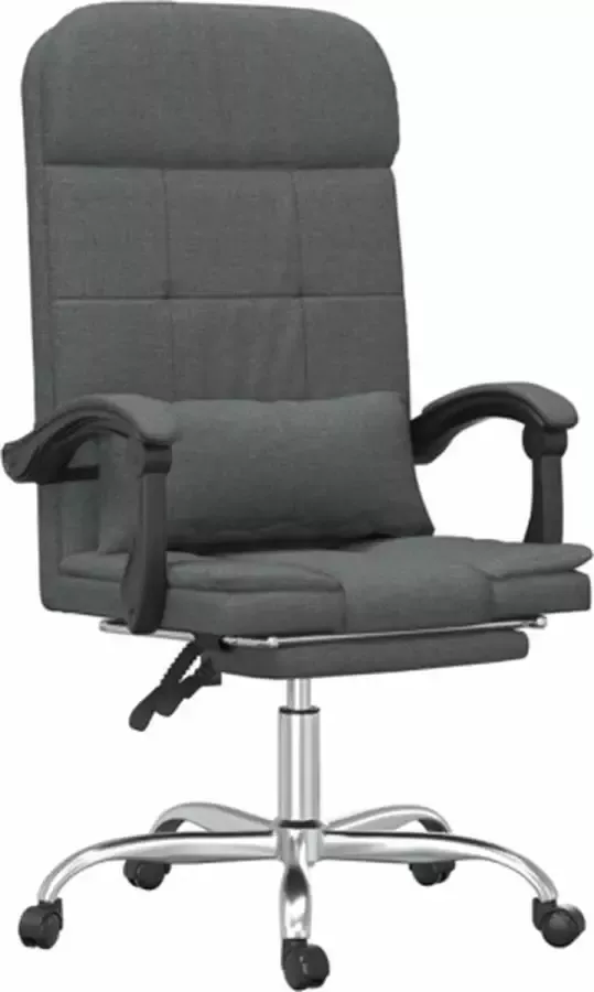 VidaXL -Kantoorstoel-massage-verstelbaar-stof-donkergrijs - Foto 3
