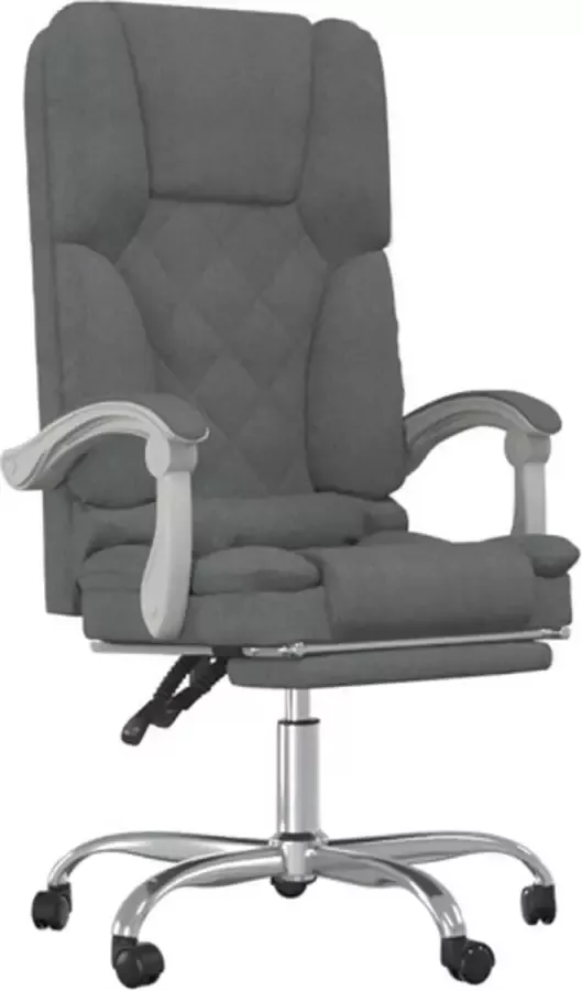 VidaXL -Kantoorstoel-massage-verstelbaar-stof-donkergrijs - Foto 4