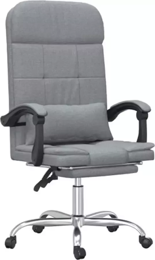 VidaXL -Kantoorstoel-massage-verstelbaar-stof-lichtgrijs - Foto 3