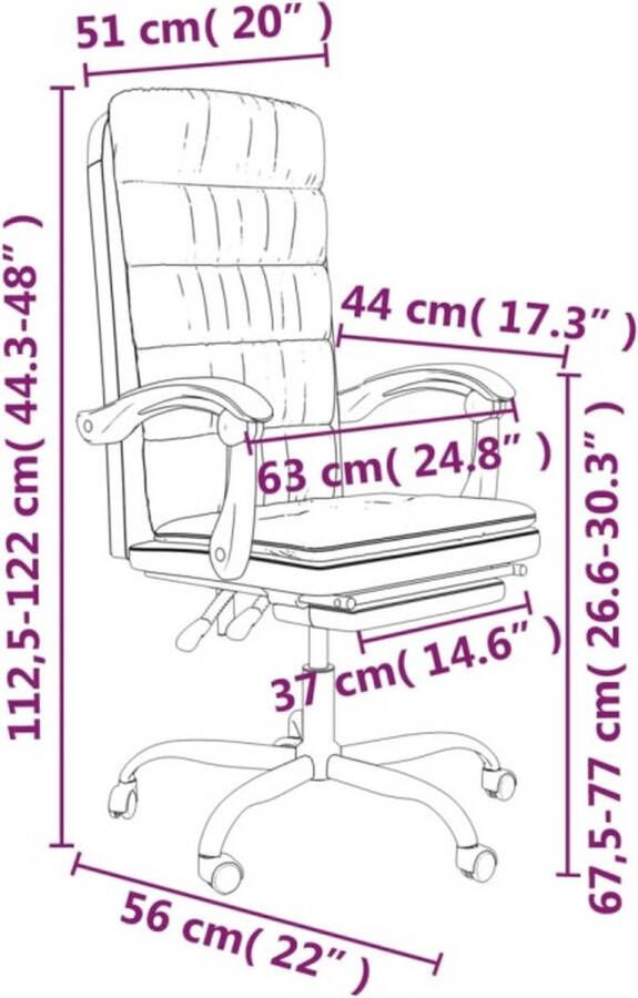 VidaXL -Kantoorstoel-verstelbaar-fluweel-lichtgrijs - Foto 2