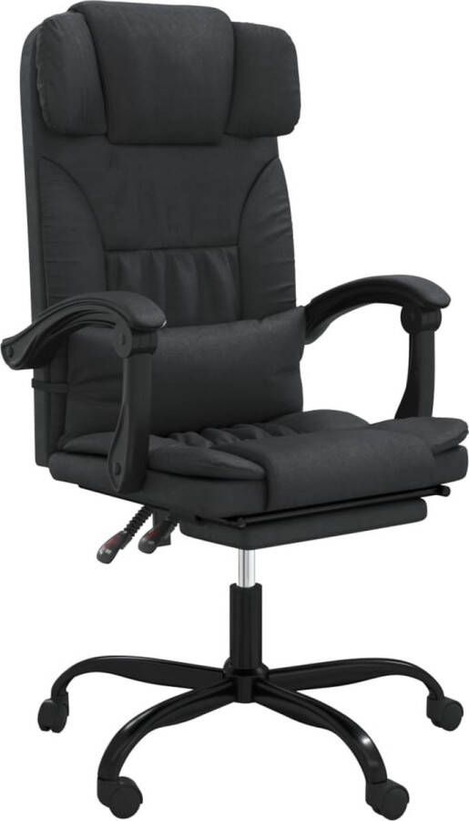 VidaXL -Kantoorstoel-verstelbaar-kunstleer-zwart - Foto 2
