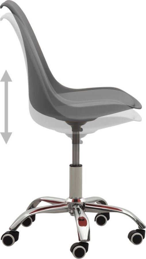 VidaXL Kantoorstoelen 2 st kunstleer grijs - Foto 2