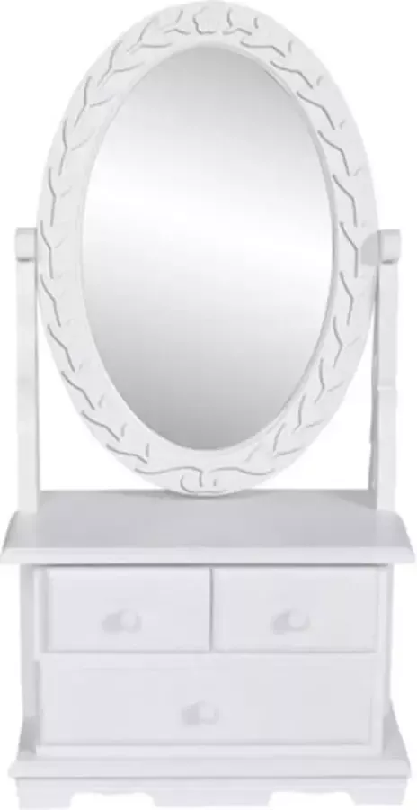 VidaXL Kaptafel met draaiende ovale spiegel MDF - Foto 4