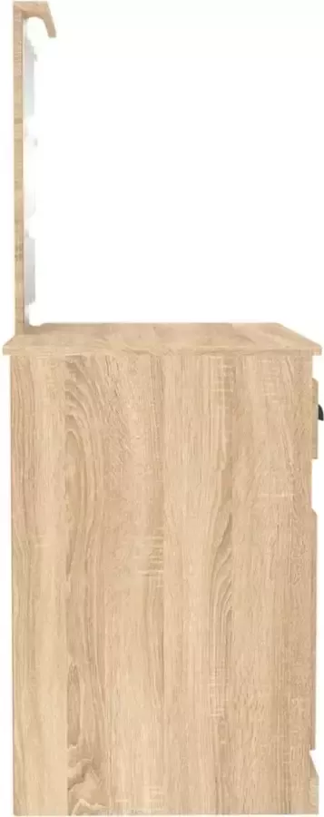 VidaXL Kaptafel met LED 90x50x132 5 cm bewerkt hout sonoma eikenkleur - Foto 4