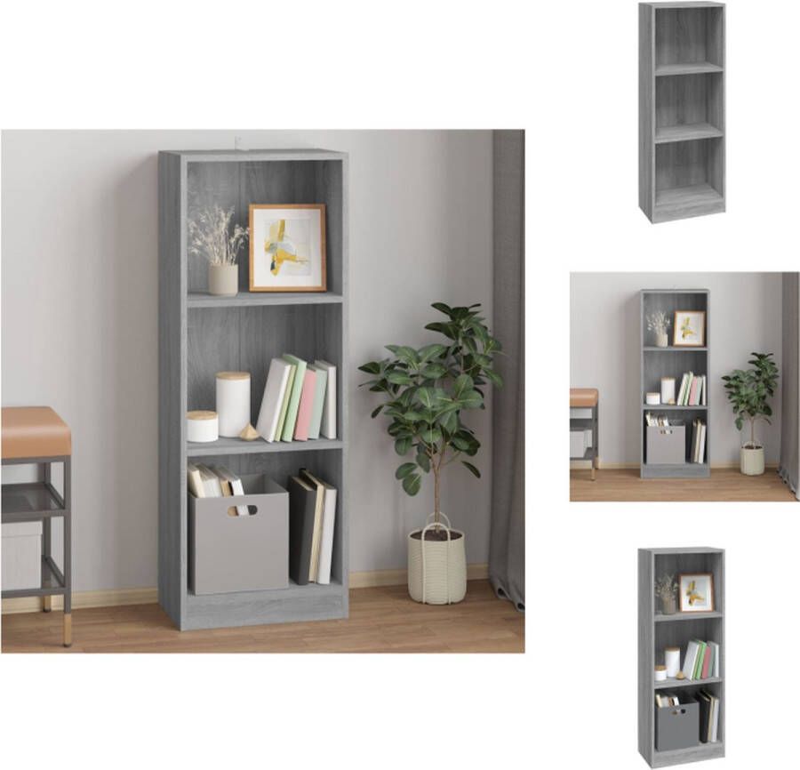 VidaXL Kast Boekenkast 40x24x109 cm Grijs Sonoma Eiken Kast