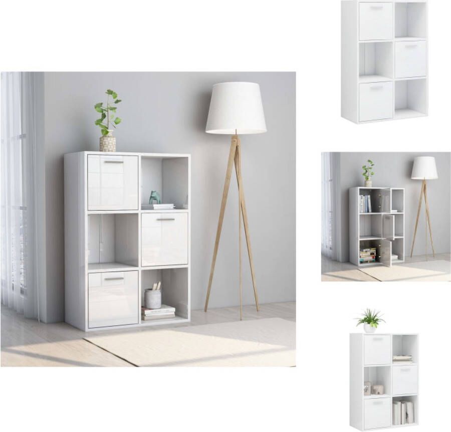 VidaXL Opbergkast Opbergkasten Opslagkast Opslagkasten Opbergkast 60x29 5x90 cm bewerkt hout hoogglans wit