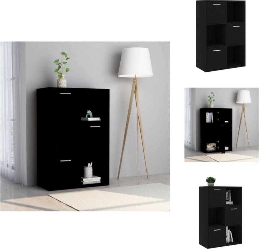 VidaXL Opbergkast Opbergkasten Opslagkast Opslagkasten Opbergkast 60x29 5x90 cm bewerkt hout zwart