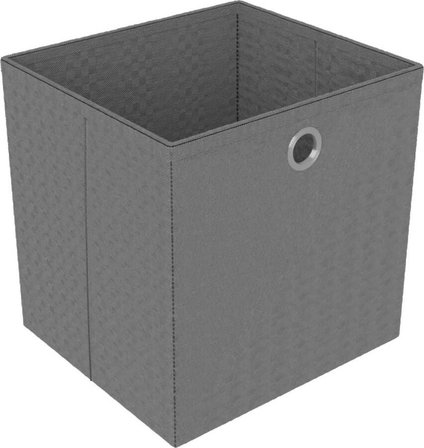 VidaXL -Kast-met-15-vakken-met-boxen-103x30x175 5-cm-stof-grijs - Foto 1