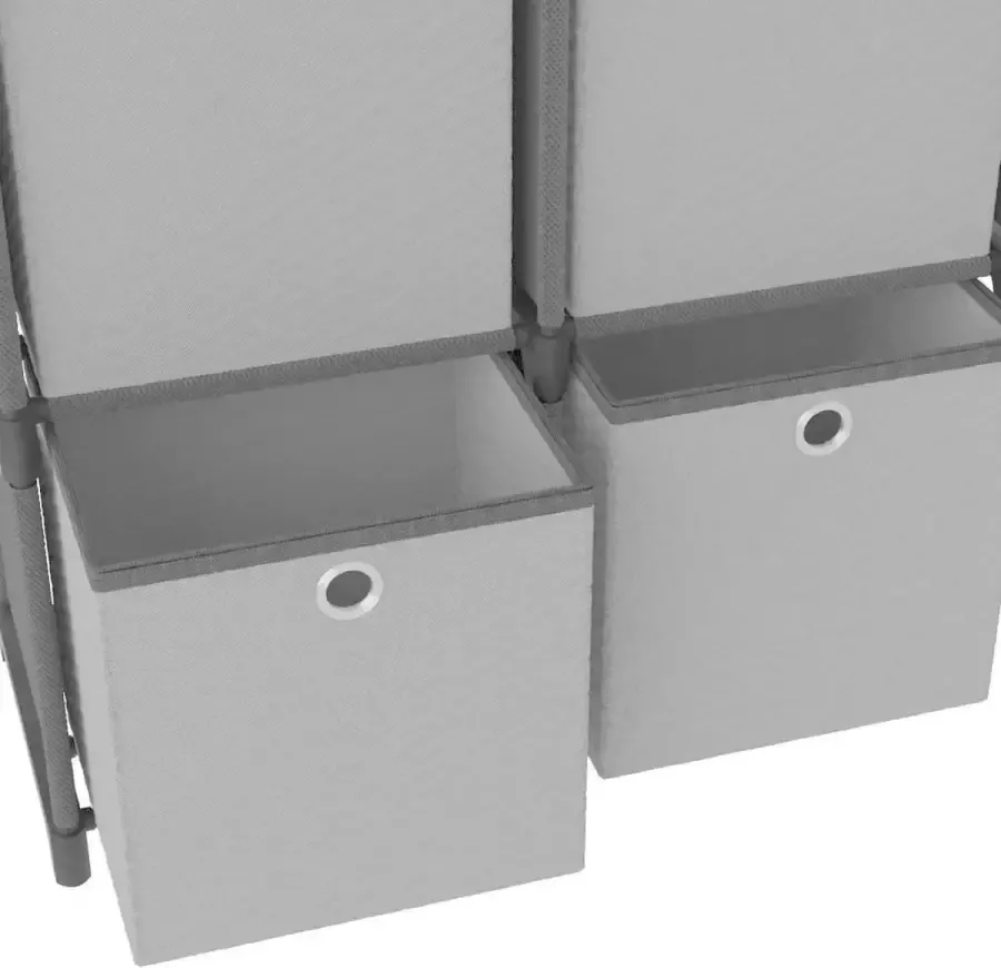 VidaXL -Kast-met-6-vakken-met-boxen-103x30x72 5-cm-stof-zwart